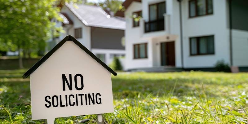 HOA no soliciting noncommercial